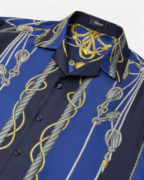 versace bling shirt|Versace nautical shirt.